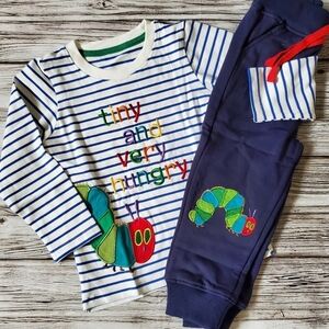 Eric Carle The Very Hungry Caterpillar Embroidered T-Shirt and Pants Set